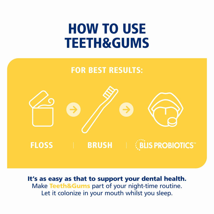 BLIS Teeth & Gums Oral Probiotic, 2.5 Billion CFU