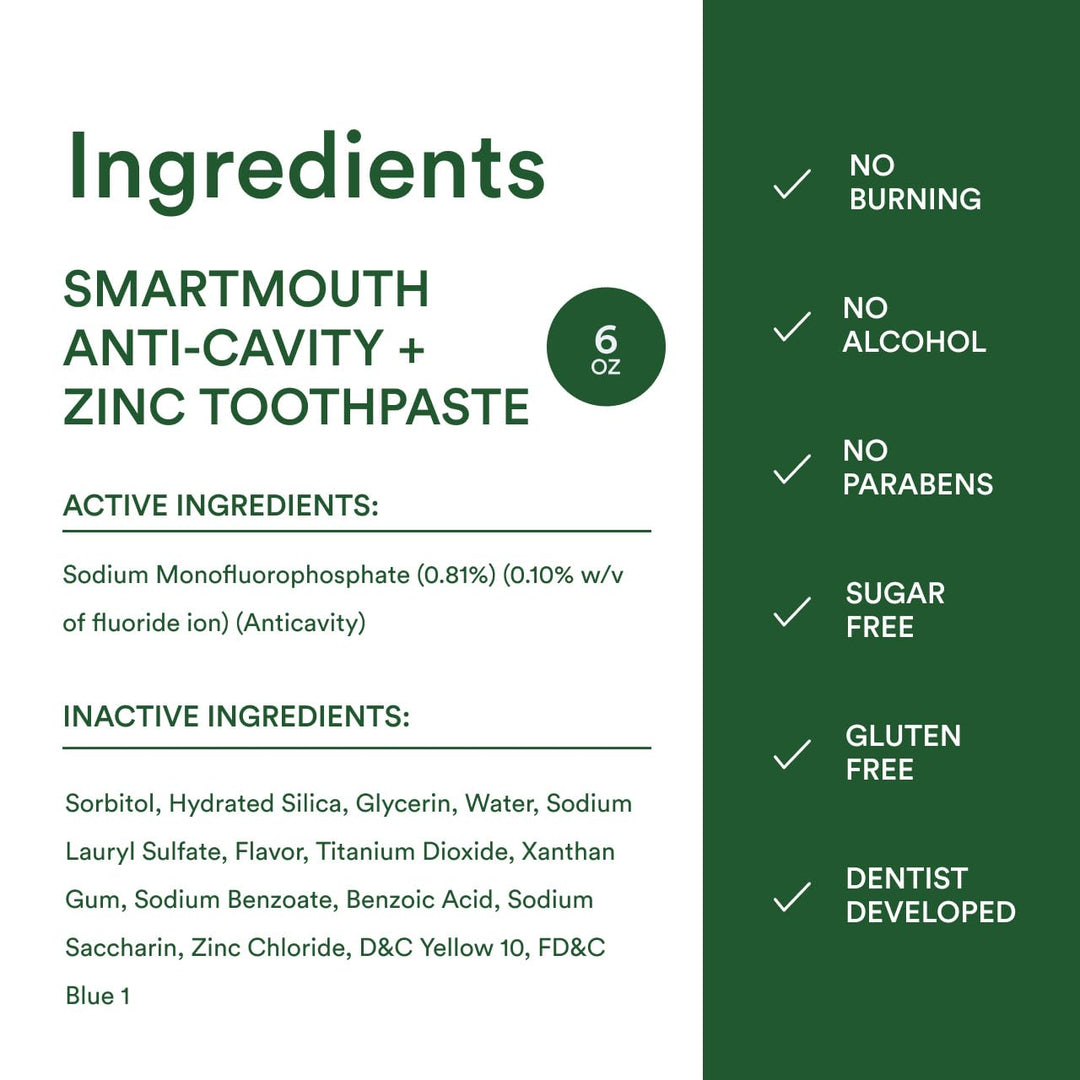 SmartMouth Toothpaste, Sensitive Whitening, 6 oz