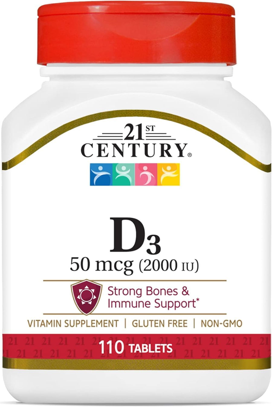 21st Century Vitamin D3 Tablets, 2000 IU, 110 Count