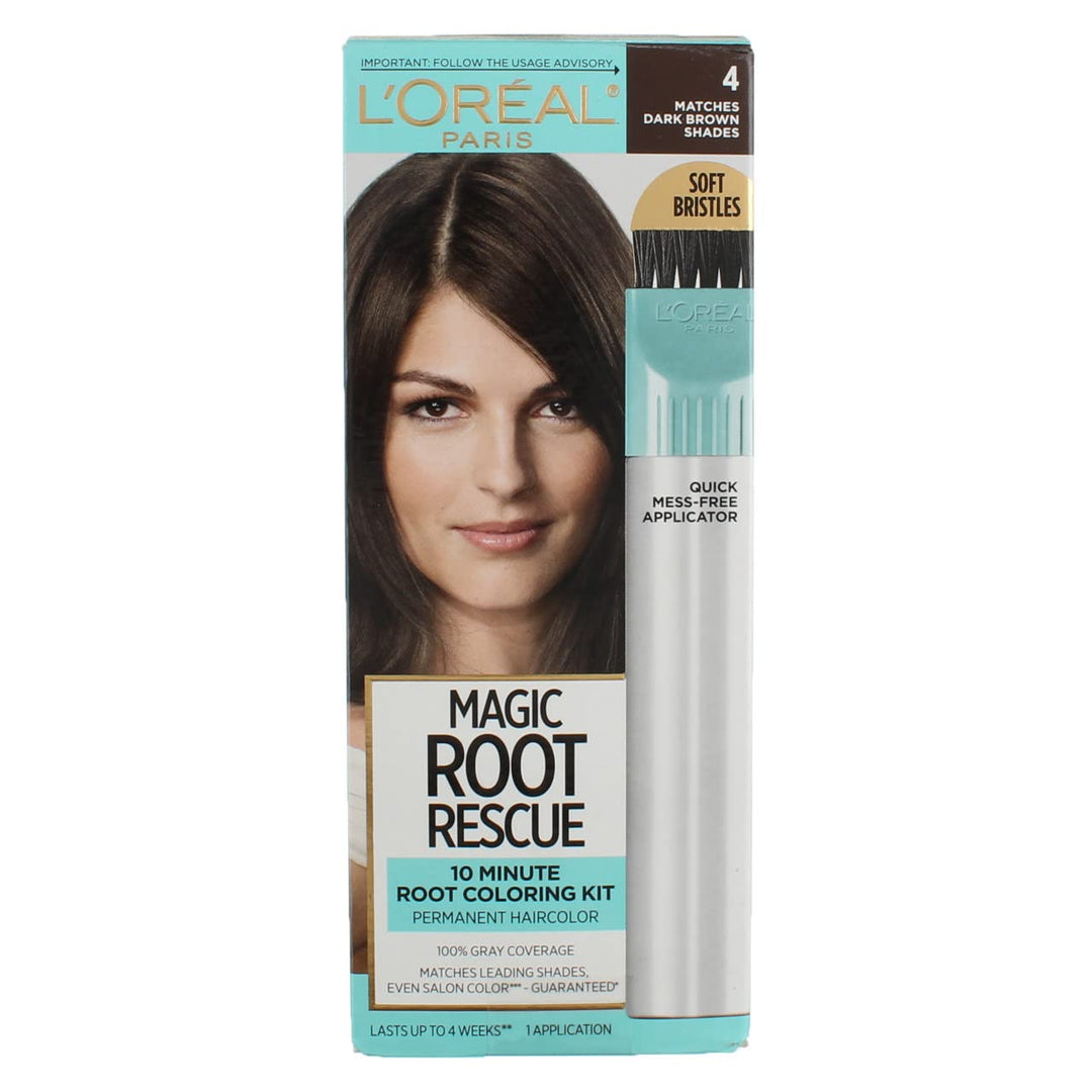 L'Oréal Paris Root Rescue, 4 Dark Brown, 1 Count