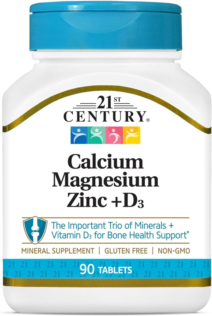 21st Century Cal Mag Zinc + D3 Tablets, 90 Count