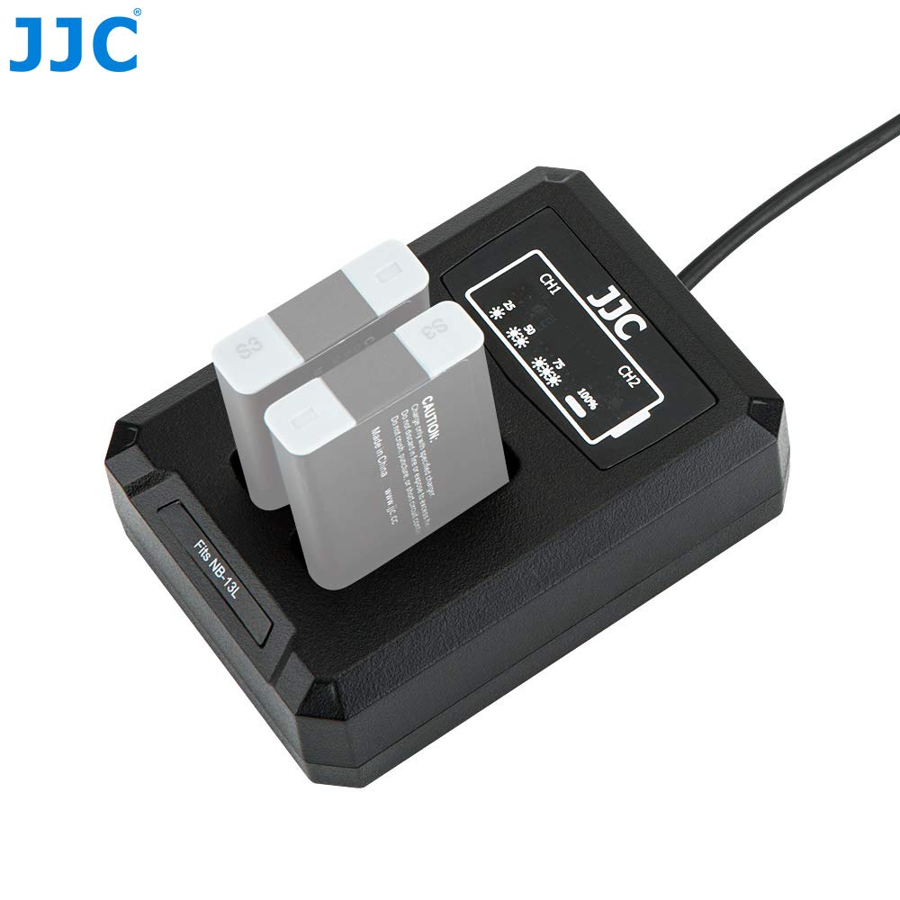 JJC USB Dual Battery Charger, 2 Count