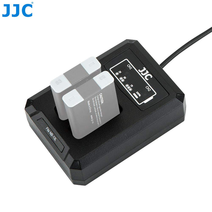 JJC USB Dual Battery Charger, 2 Count