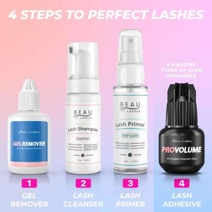 BEAU LASHES Eyelash Extension Glue, Black, 5 ml