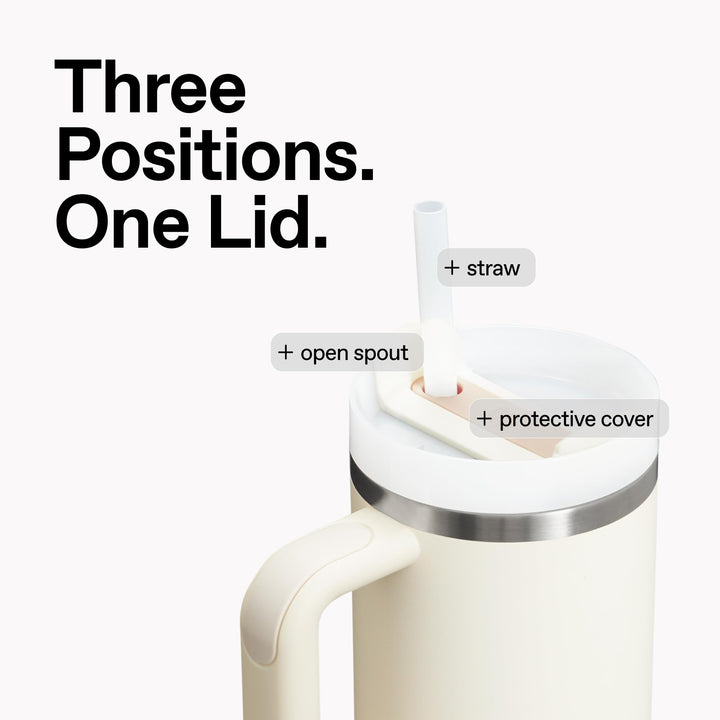 STANLEY Quencher H2.0 Tumbler with Handle and Straw, Rose Quartz, 14 oz