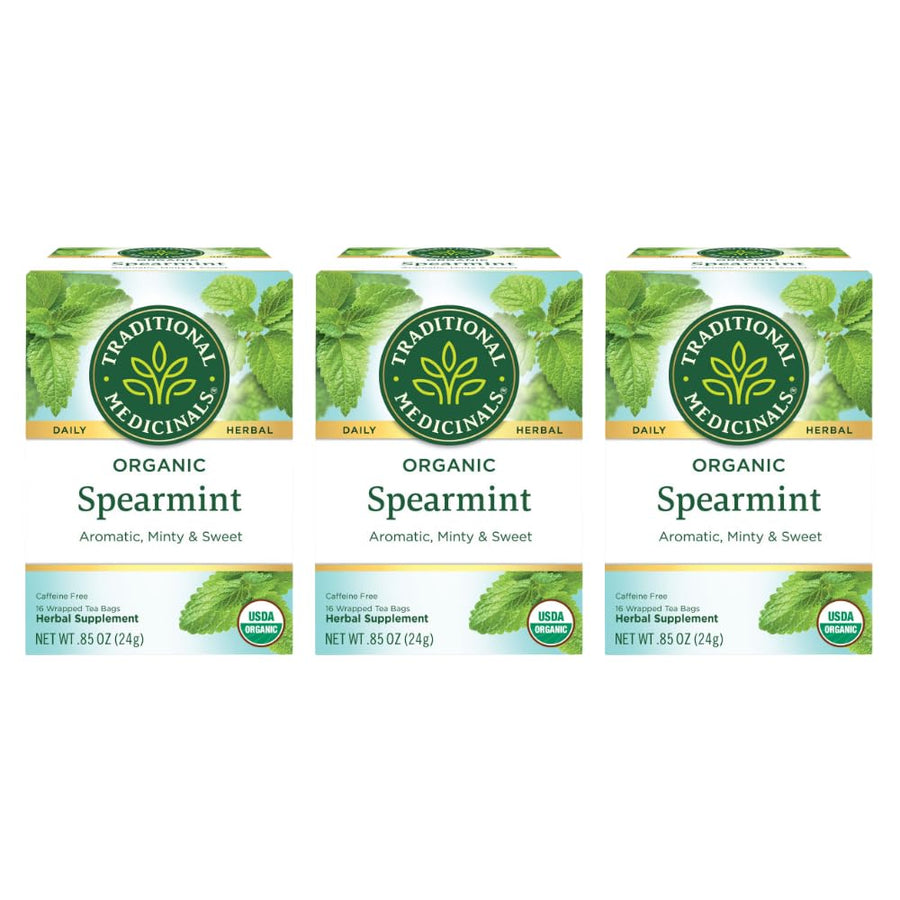 Traditional Medicinals Organic Spearmint Tea, 16 Count, Pack of 6