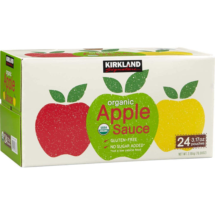 Kirkland Signature Organic Applesauce Pouch, 24 Count