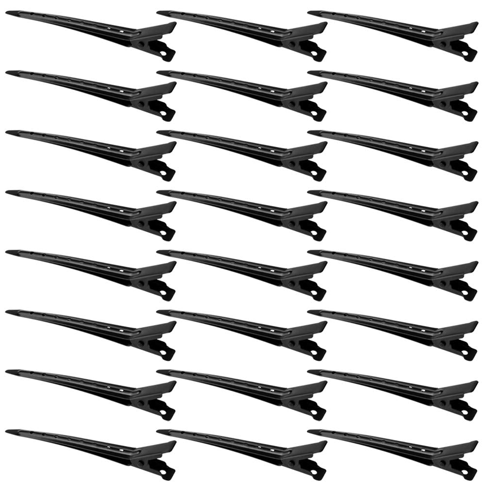 Bantoye Duck Bill Clips, Black, 24 Count
