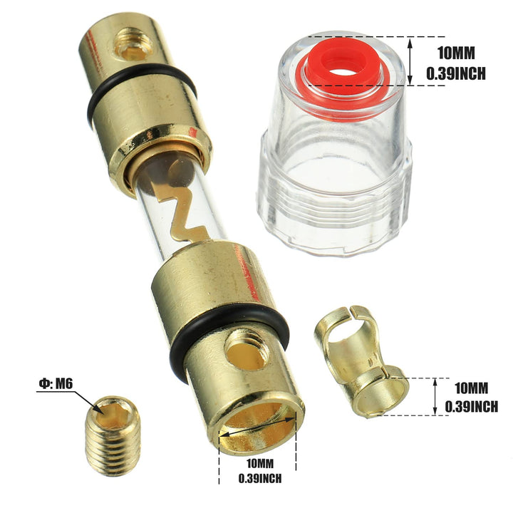 BOJACK Inline AGU Fuse Holder And Glass Fuse, 100A, 1 Count
