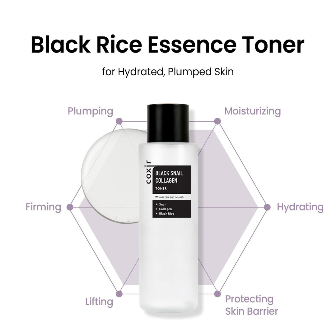 Coxir Black Snail Collagen Toner, 150 ml