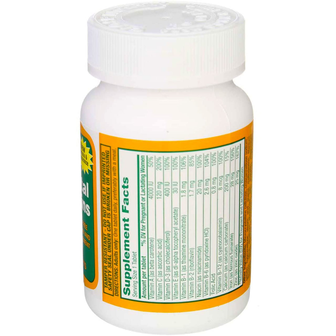 RUGBY LABORATORIES Prenatal Vitamins, 100 Count