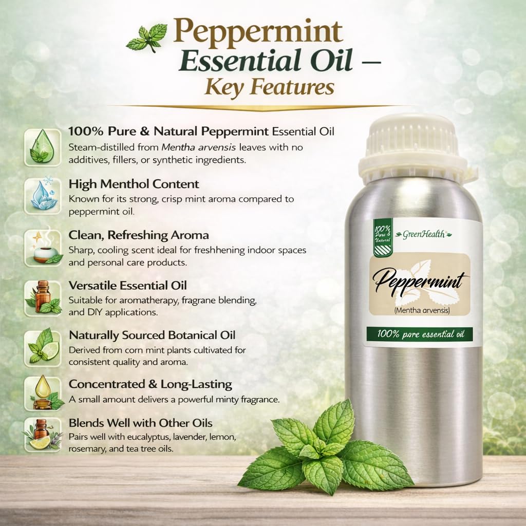 Greenals Peppermint Essential Oil, 16 fl oz