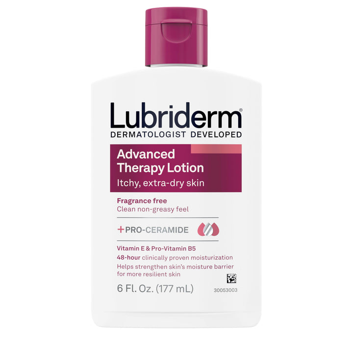 Lubriderm Advanced Therapy Moisturizing Lotion, Fragrance-Free, 6 fl oz