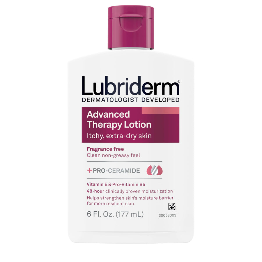 Lubriderm Advanced Therapy Moisturizing Lotion, Fragrance-Free, 6 fl oz