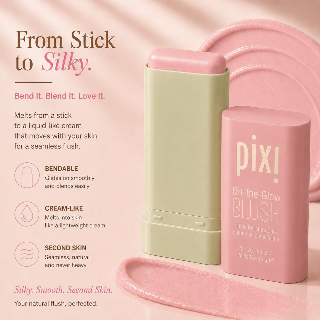 Pixi On-The-Glow Cream Blush Stick, Fleur