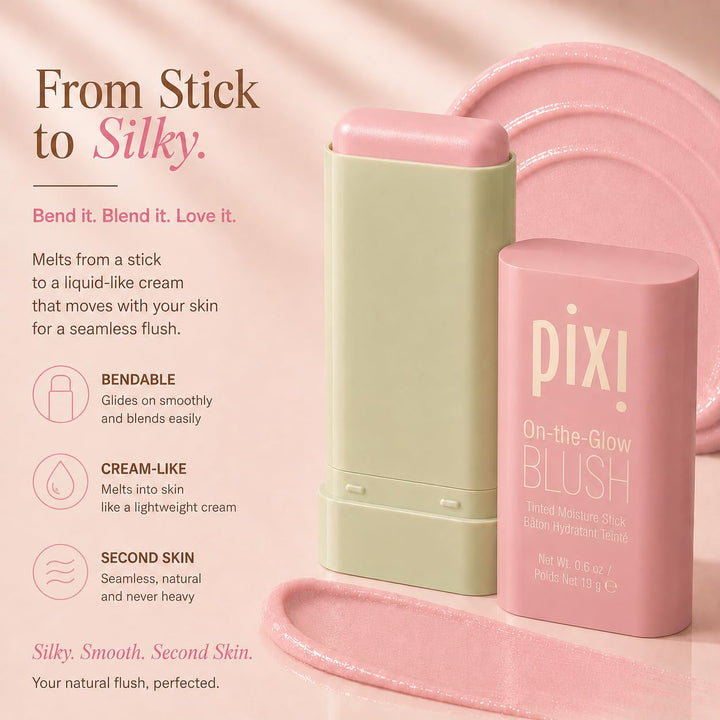 Pixi On-The-Glow Cream Blush Stick, Fleur