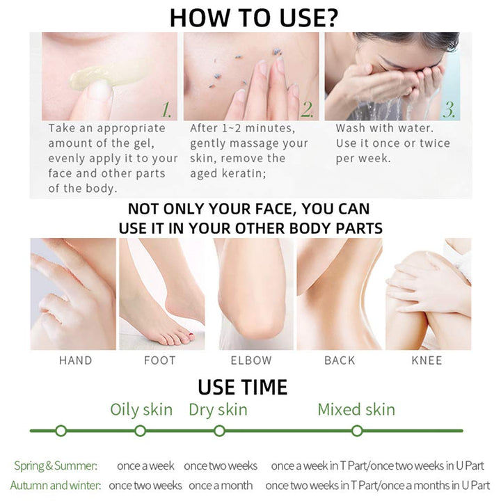 MIESCHER Matcha Facial Scrub Exfoliator Gel