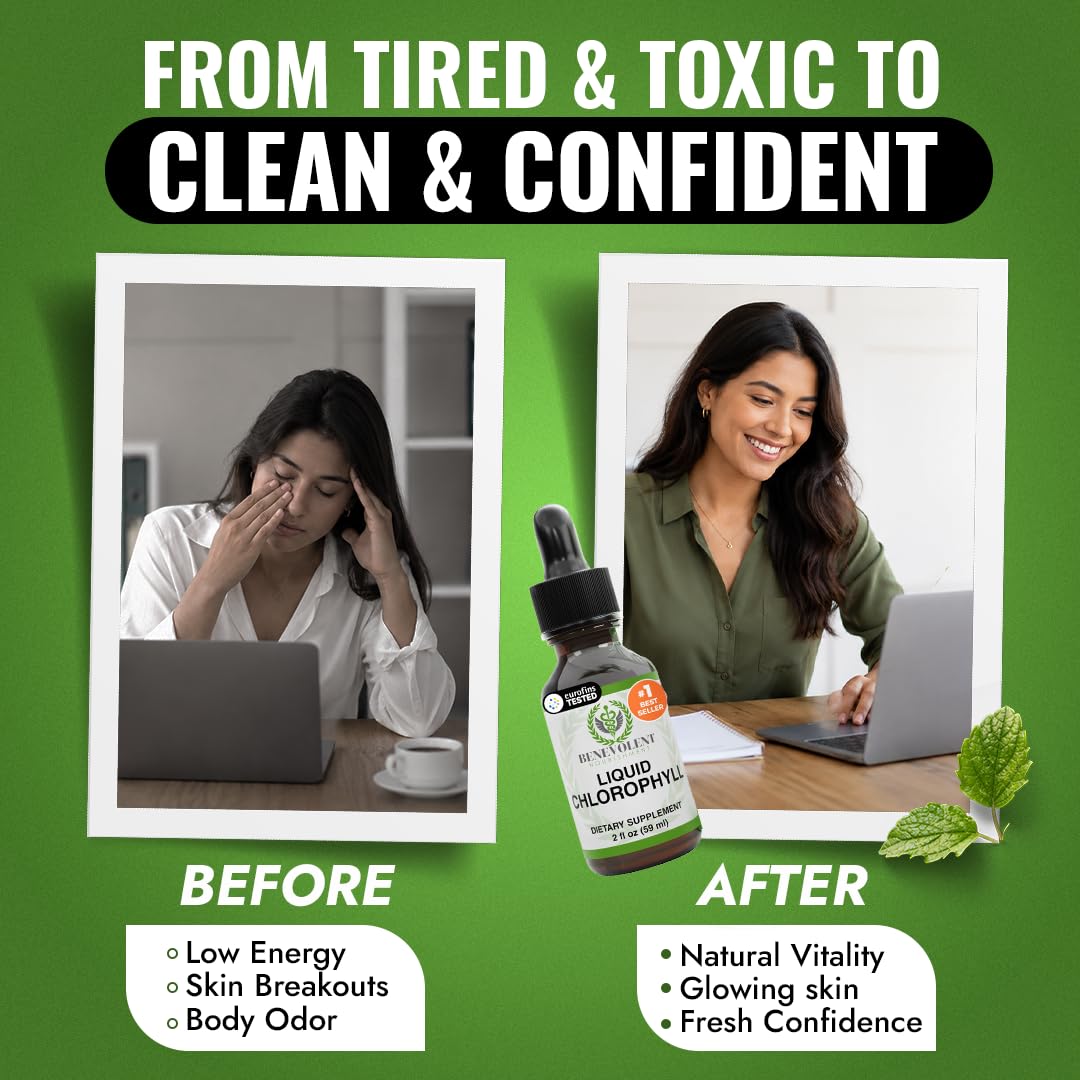 Benevolent Nourishment Chlorophyll Liquid Drops, Peppermint
