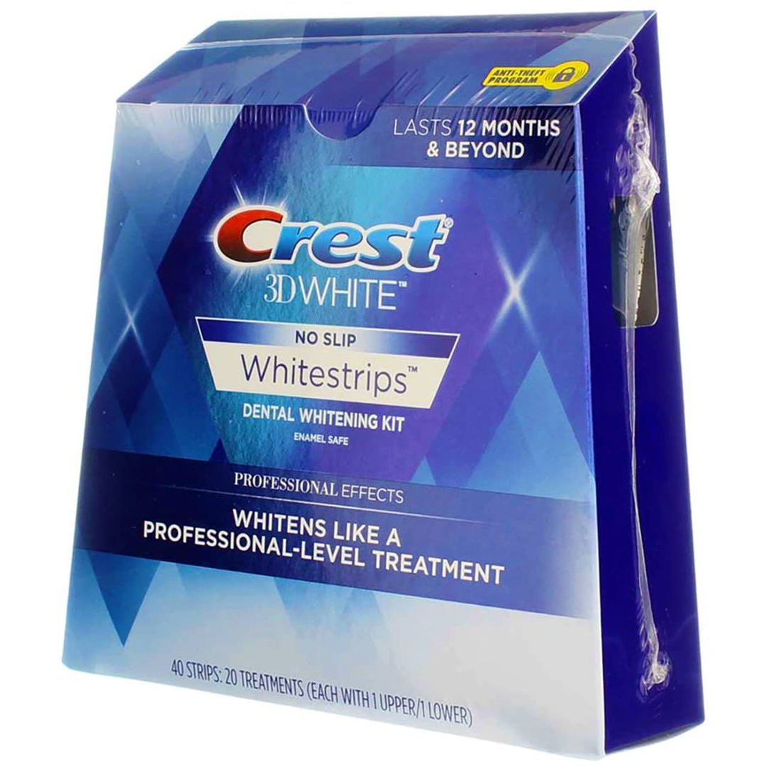 Crest 3D No Slip Whitestrips Professional Effects Teeth Whitening Kit, 20 Count, Pack of 2