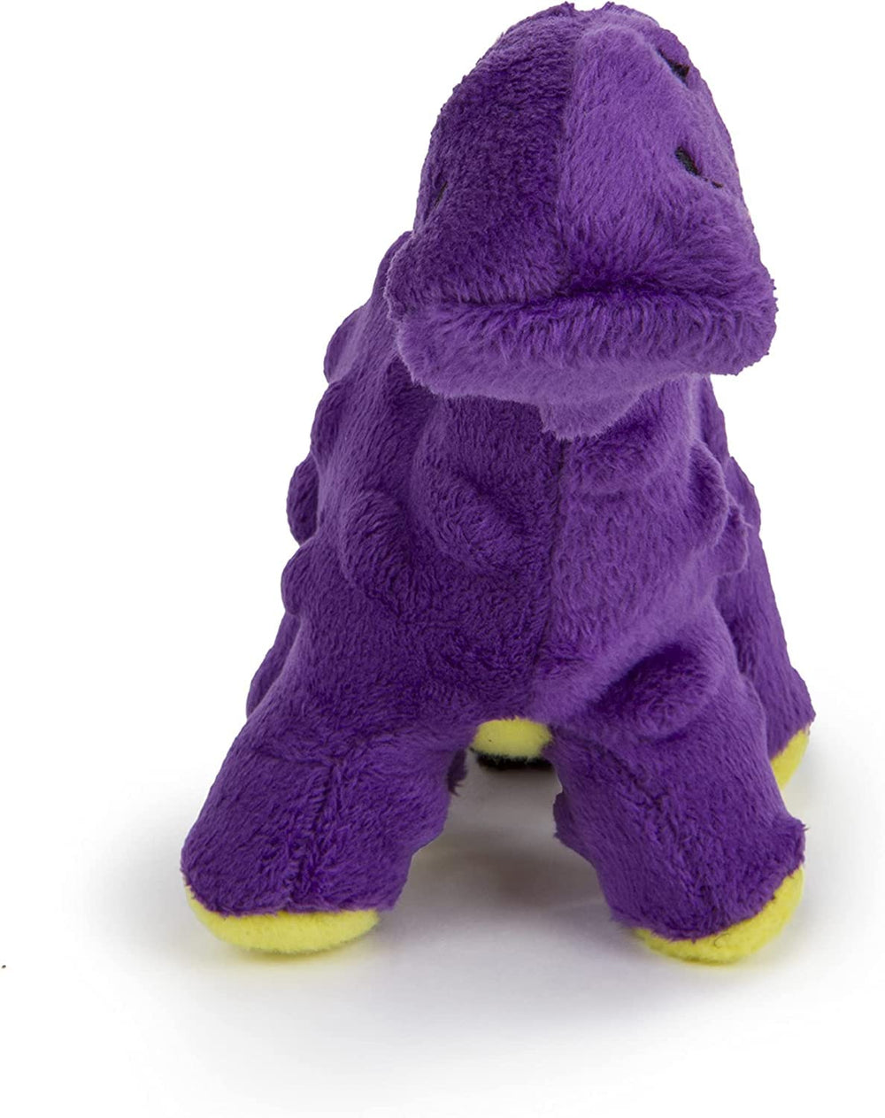 goDog Dinos Bruto Just For Me Squeaker Plush Pet Toy, Purple, Mini