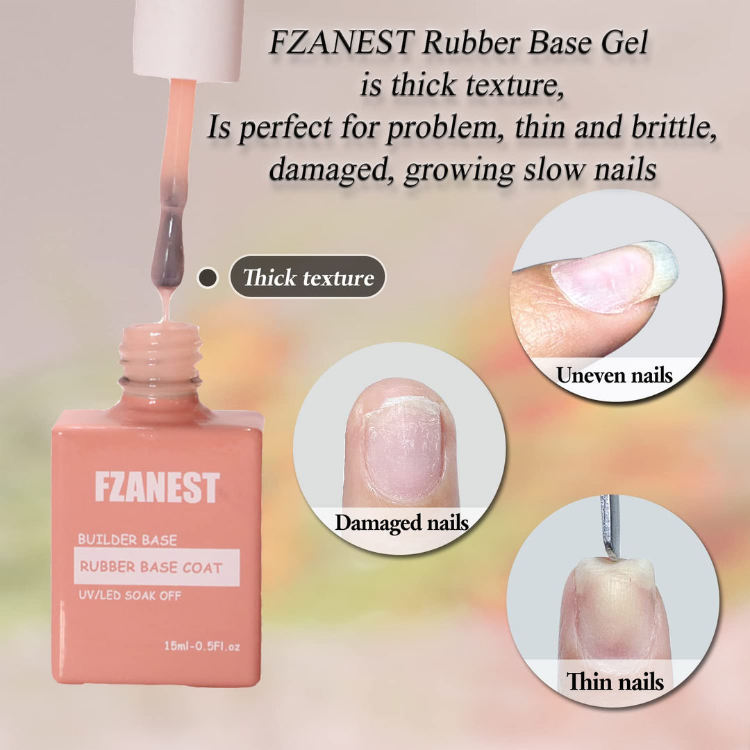 FZANEST Builder Gel For Nails, Natural Nude, 15 ml