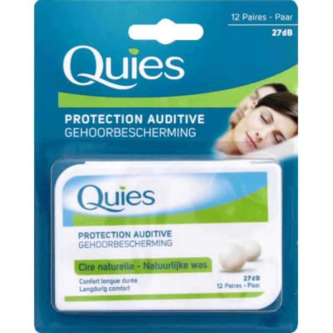 Quies Natural Wax Earplugs, 12 Count