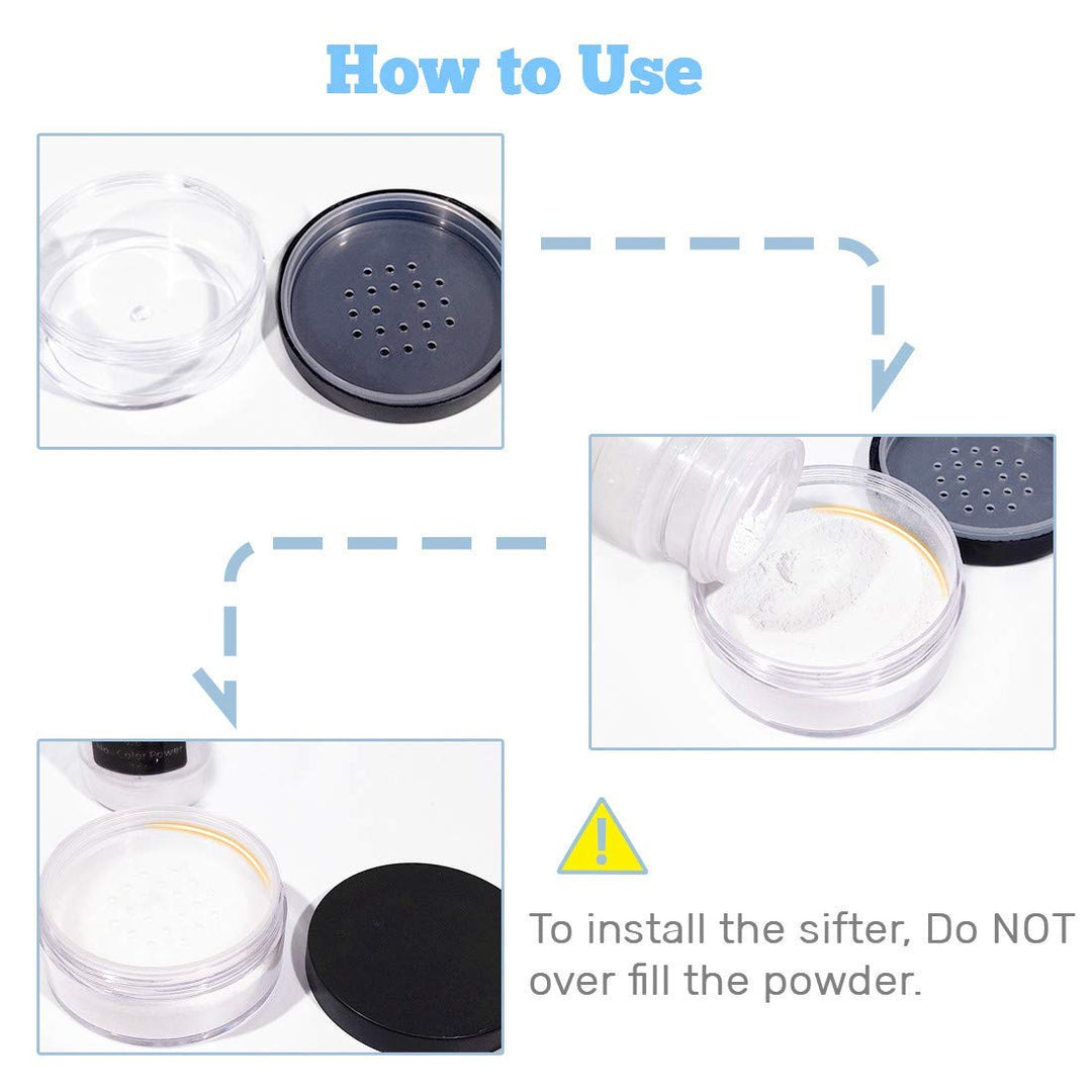 Kalevel Empty Makeup Powder Container, 50 ml