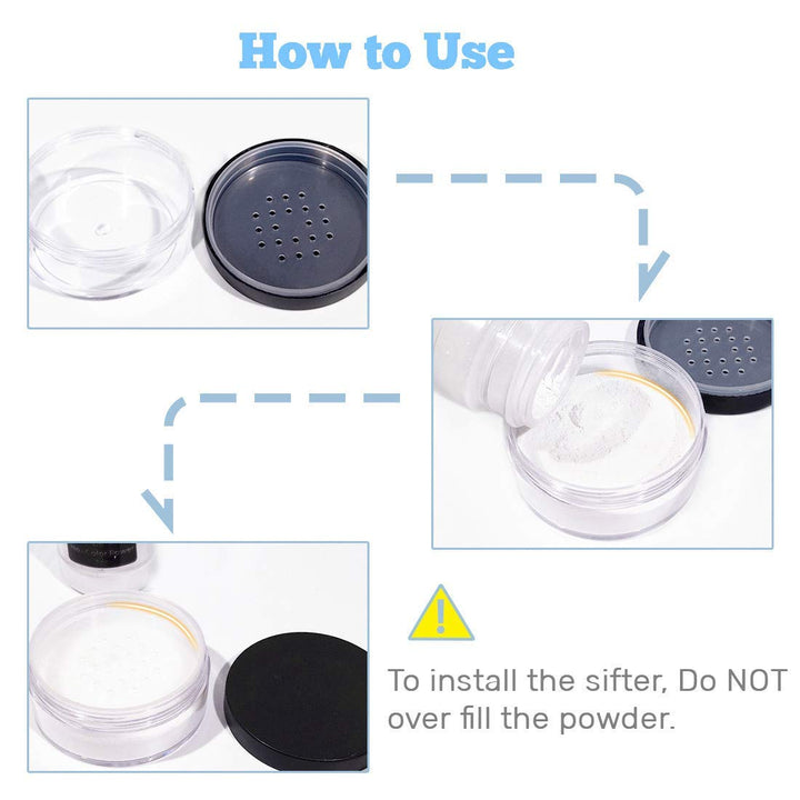 Kalevel Empty Makeup Powder Container, 50 ml