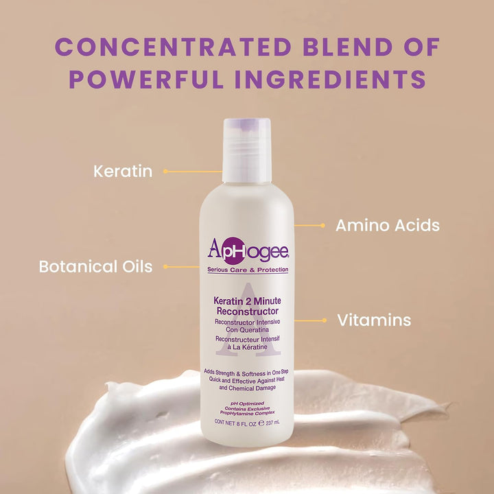 Aphogee Keratin 2 Minute Reconstructor, 8 fl oz