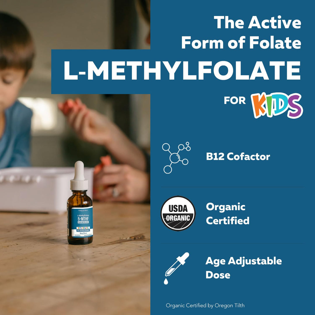 Triquetra Health Kids L-Methylfolate + Methyl B12 Cofactor, Organic