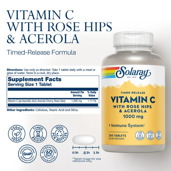 SOLARAY Vitamin C, 1000 mg