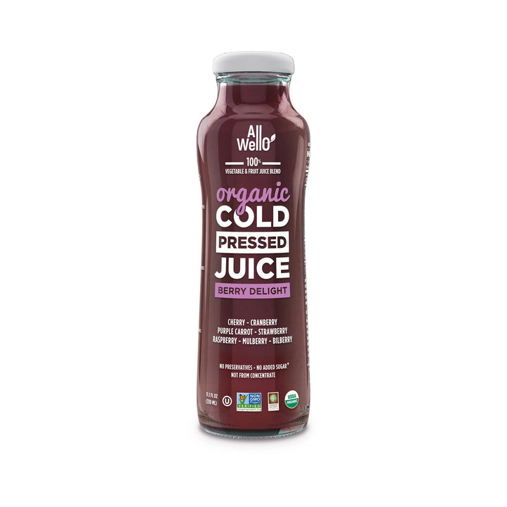 ALLWELLO Organic Berry Delight Juice, 12 Count
