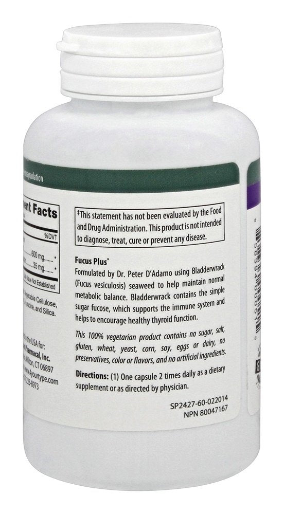 D'Adamo Personalized Nutrition Fucus Plus, 60 Count