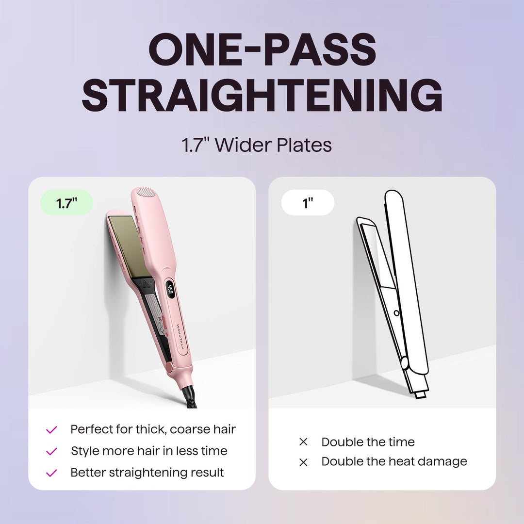 wavytalk Wet To Straight Hair Straightener, 1.75 Wide Vent Sesh Flat Iron