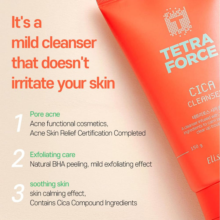 EC Elishacoy Tetraforce Cleanser, Tea Tree & Centella Asiatica, 150 ml