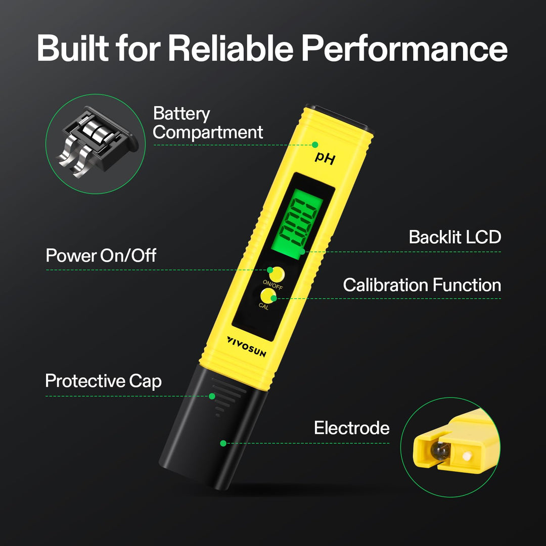 VIVOSUN Digital pH Meter Pen Tester, 0.01 Accuracy