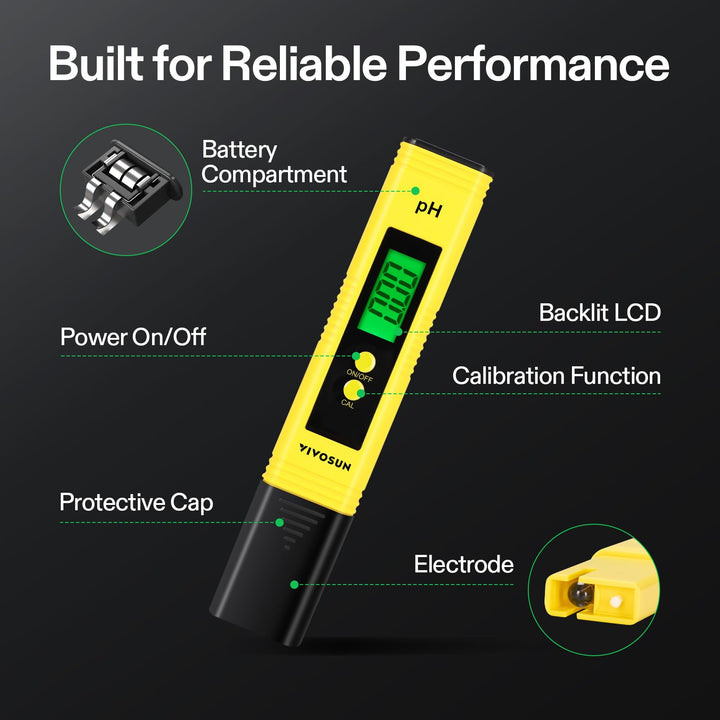 VIVOSUN Digital pH Meter Pen Tester, 0.01 Accuracy