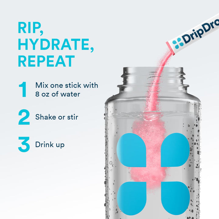 DripDrop Sugar Free Hydration Packets, Classic Variety Pack, 16 Count