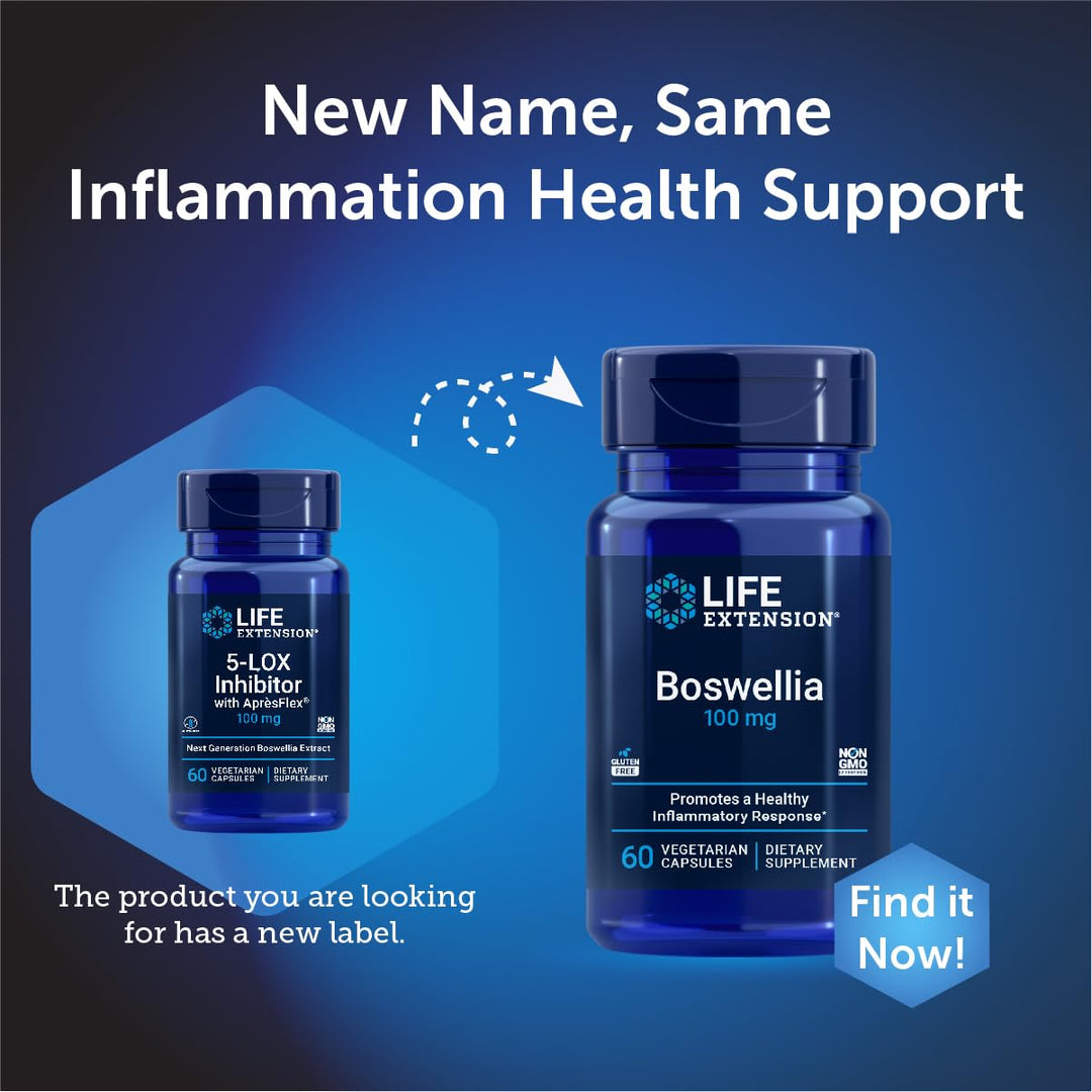 Life Extension 5-Lox Inhibitor With ApresFlex, 100 mg, 60 Count