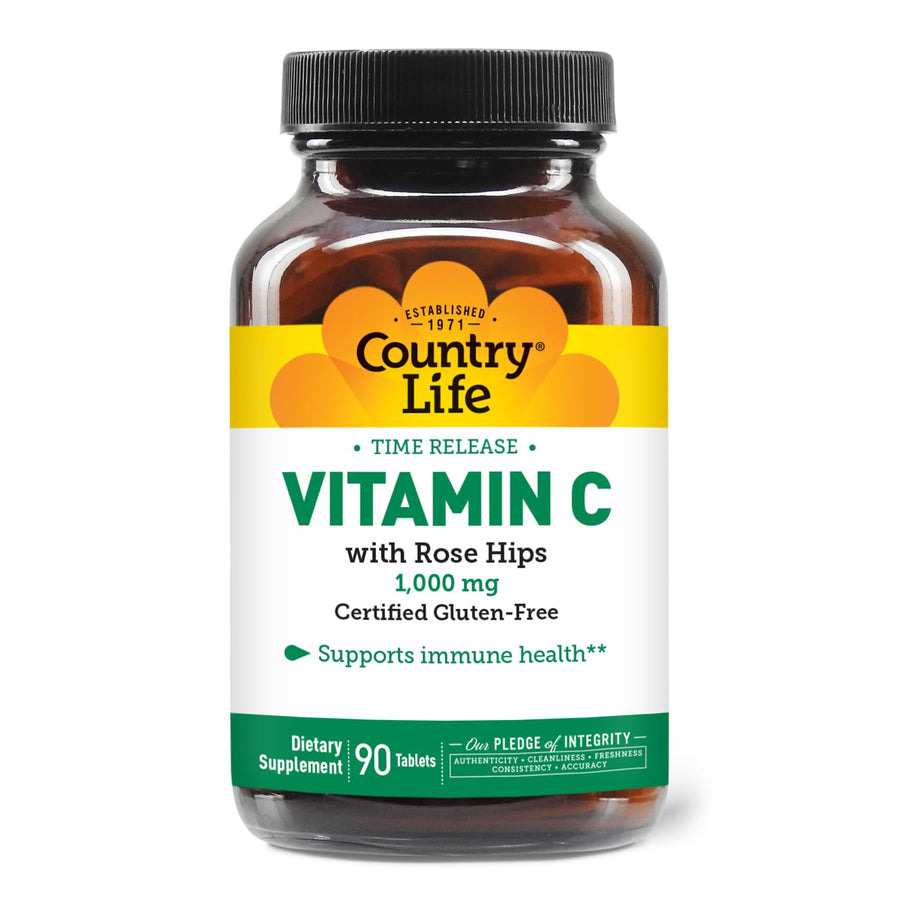 Country Life Vitamin C Time Release, 1000 mg, 90 Count