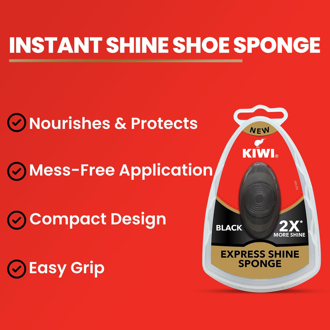 Kiwi Express Shine Sponge, Black