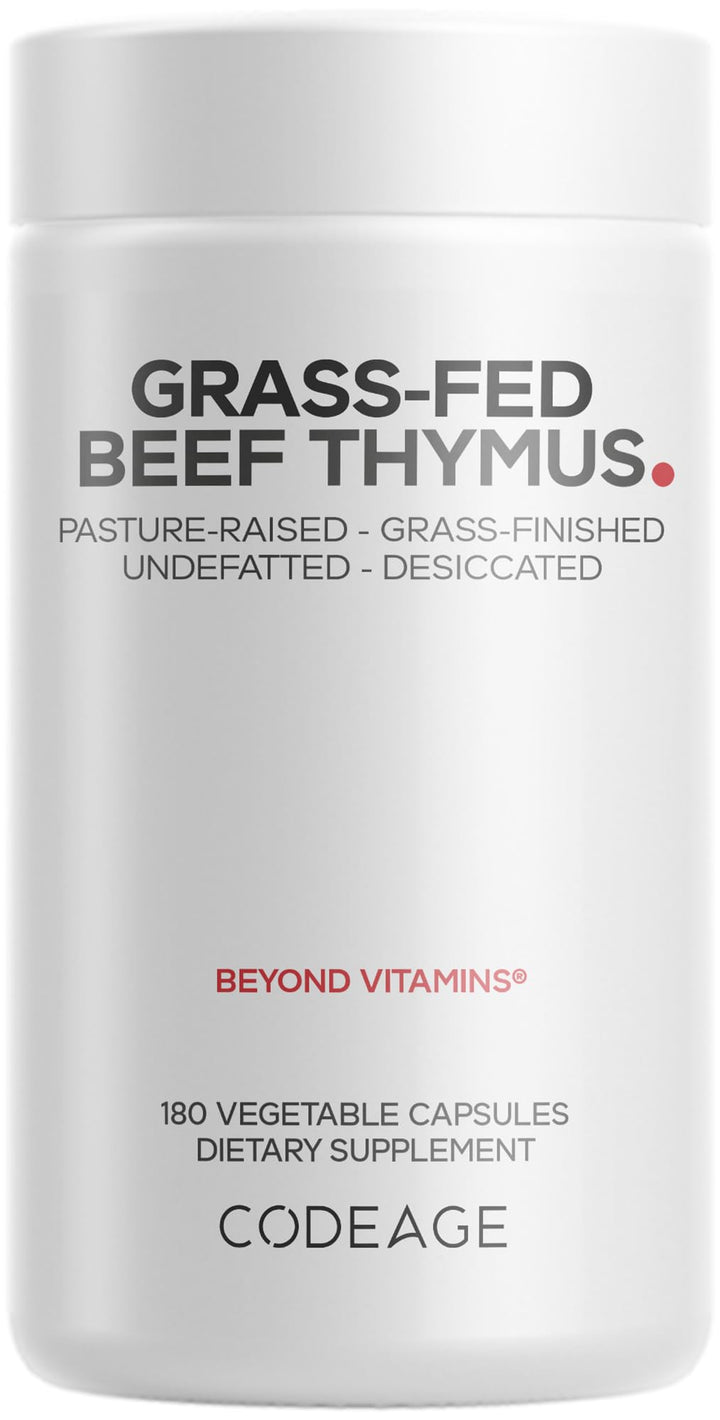 Codeage Grass Fed Beef Thymus Supplement, 180 Count