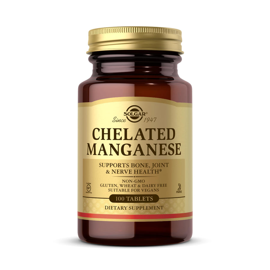 Solgar Chelated Manganese, 100 Count
