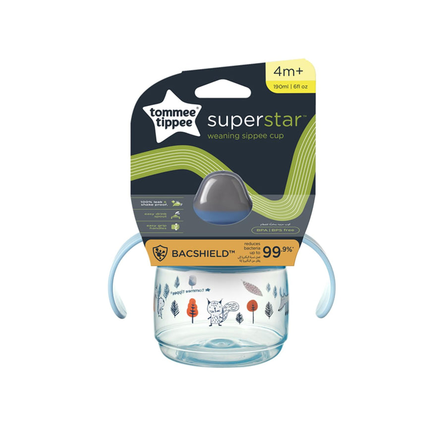 Tommee Tippee Superstar Sippee Weaning Sippy Cup, Blue, 190 ml