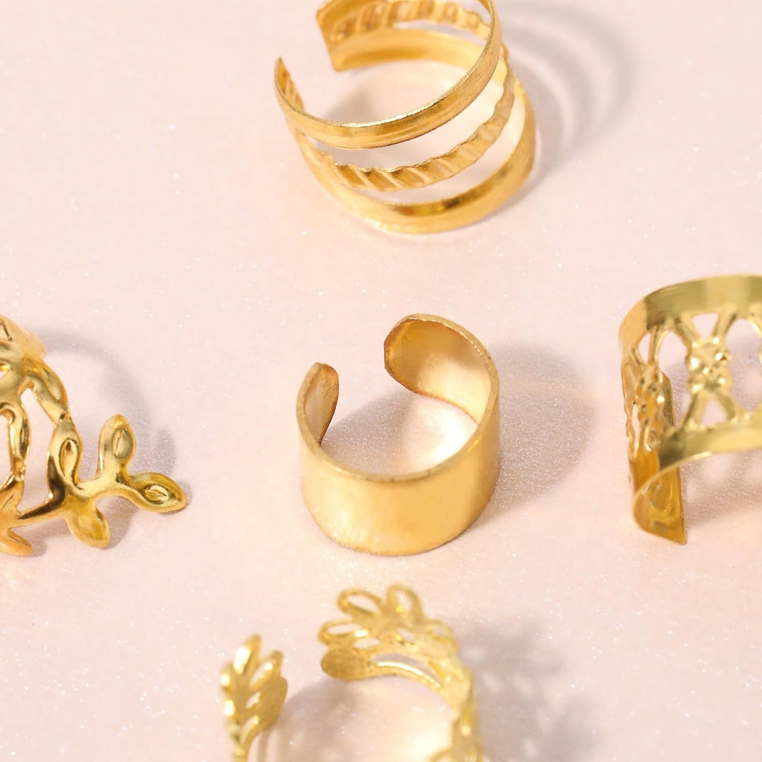 Prasacco Hair Jewelry, Gold, 50 Count