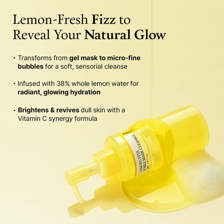 FULLY Lemon Vita Bubble Mask Cleanser, 5.07 fl oz