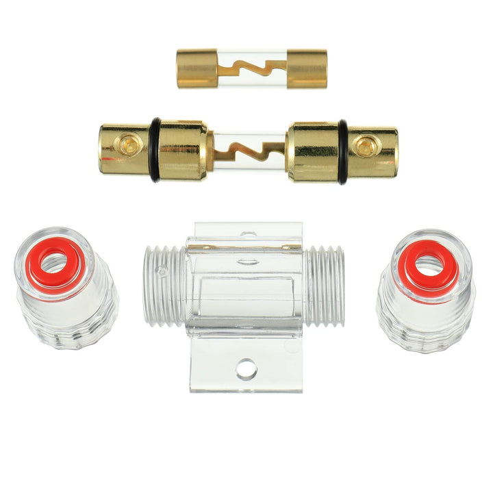 BOJACK Inline AGU Fuse Holder And Glass Fuse, 100A, 1 Count