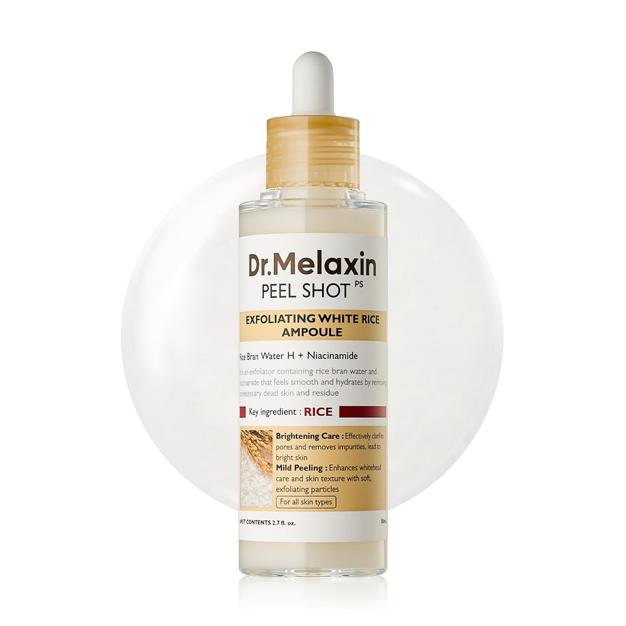 Dr.Melaxin Peel Shot Glow White Rice Peeling Ampoule, 2.71 fl oz