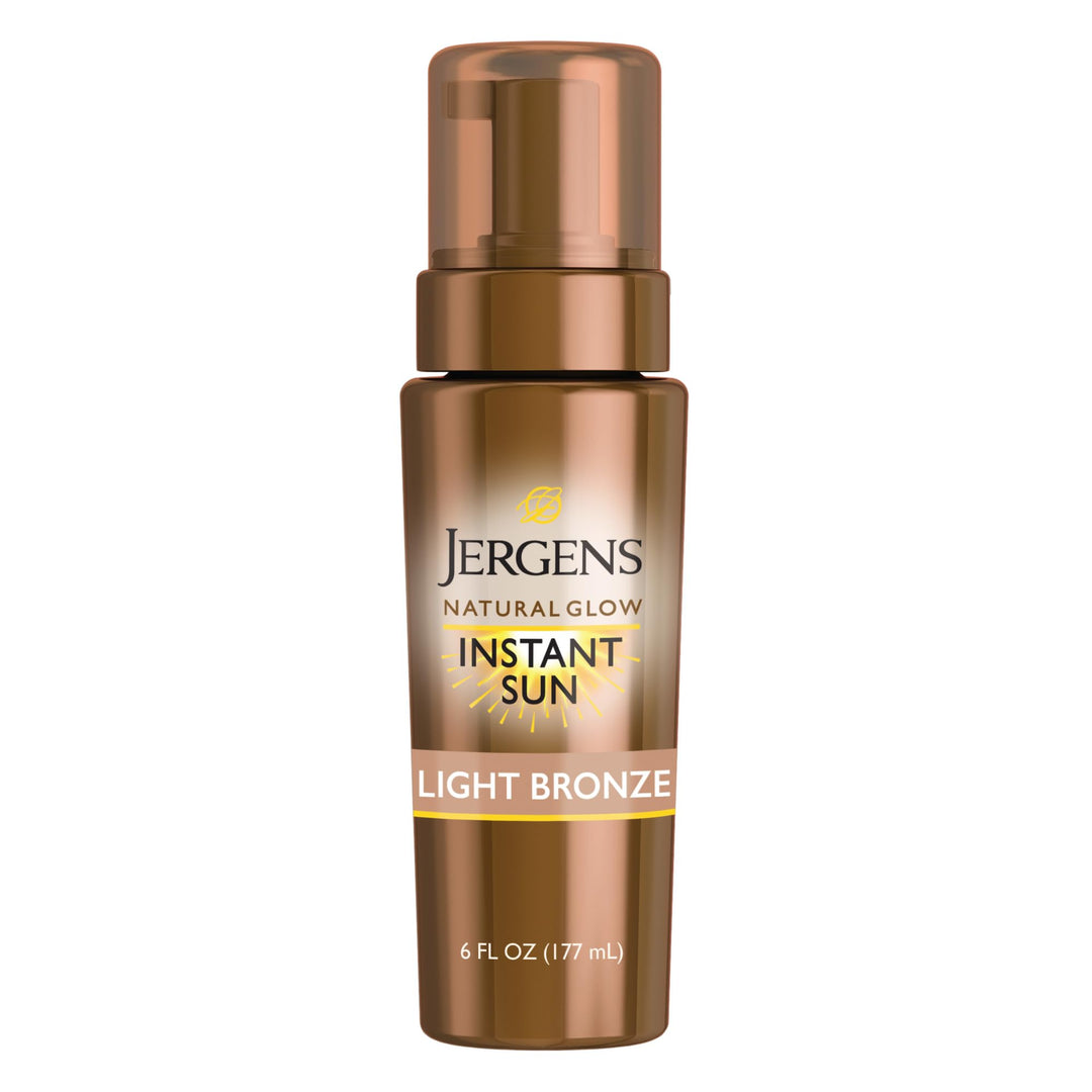 Jergens Natural Glow Self Tanner Mousse, Light Bronze Tan, 6 fl oz