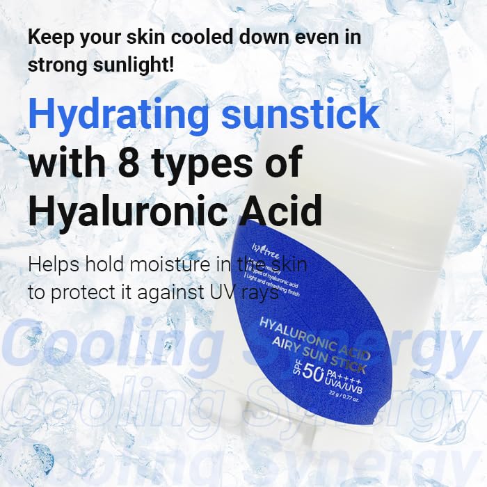 ISNTREE Hyaluronic Acid Airy Sun Stick SPF 50+ PA++++, 22 g